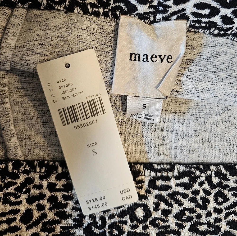 Maeve Anthropologie Knee-Length Pencil Skirt |  Black Pattern Animal Print